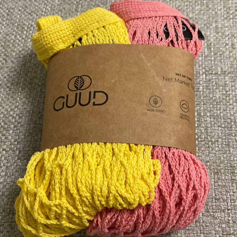 GUUD set of 2 net market totes. Brand new.